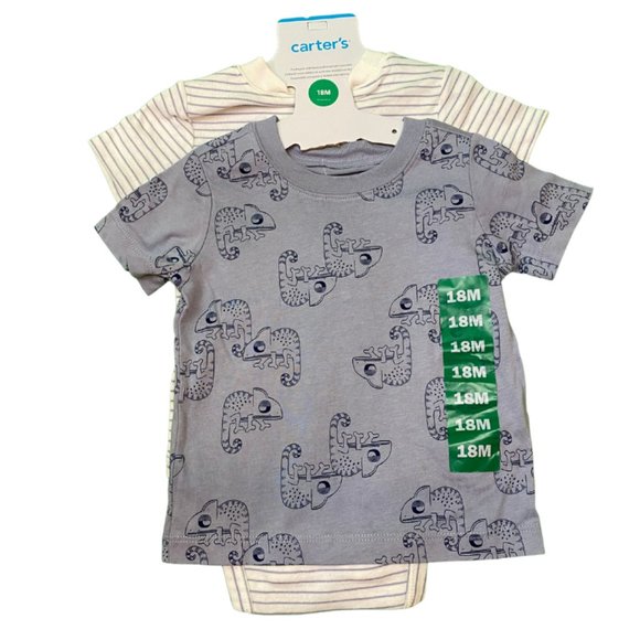 Carter’s Baby Toddler 2-Piece Outfit Set | Overall Bodysuit & T-Shirt - Picture 1 of 3